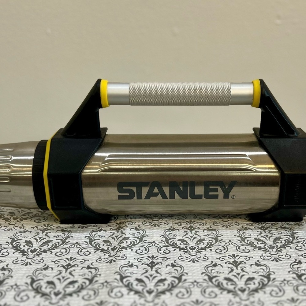 Stanley Stainless Steel Thermos with Black and Yellow Accents